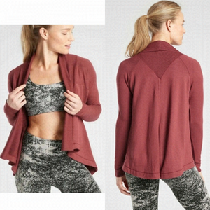 Athleta Nirvana Wear Two Ways Wrap, Maple Red SIZE XS #416969